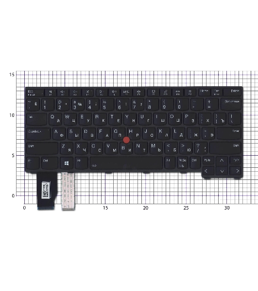Клавиатура для ноутбука Lenovo ThinkPad X13 Gen 2 черная