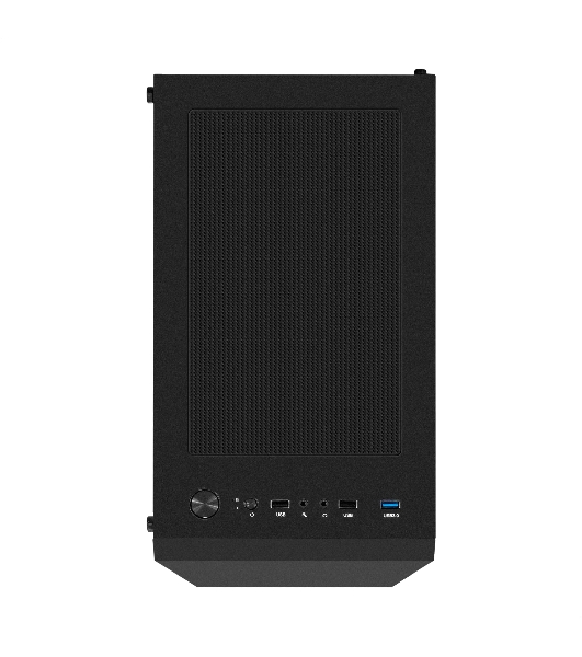 Компьютерный корпус Miditower ExeGate EVO-8227 (ATX, без БП, 2хUSB+1хUSB 3.0+HD Audio, черный, 3 вент. с RGb подсветкой, боковая панель - закаленное стекло)