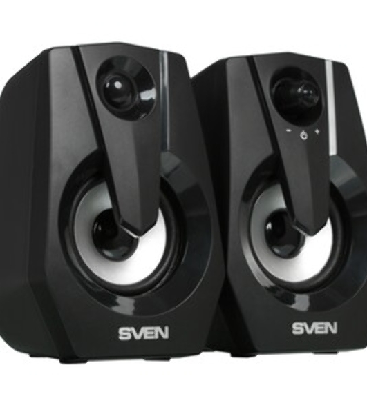 Акустическая система SVEN 370 2.0 черные (2x2W, USB, RGb подсветка)