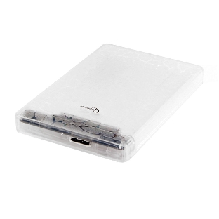 Внешний корпус 2.5' Gembird EE2-U3S-32P, прозрачный, USB 3.0, SATA, пластик