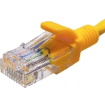 Патч-корд Suprlan 10-0161 UTP RJ-45 вил.-вилка RJ-45 cat.5e 0.5м желтый LSZH 24AWG, фото2