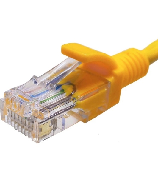 Патч-корд Suprlan 10-0161 UTP RJ-45 вил.-вилка RJ-45 cat.5e 0.5м желтый LSZH 24AWG