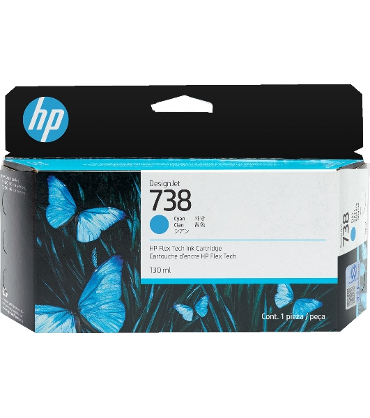 Картридж HP 738 130мл Cyan DesignJet Ink Cartridge