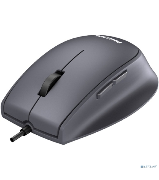 Мышь проводная Philips SPK7327 черный, 1600 dpi, USB, кнопки - 5
