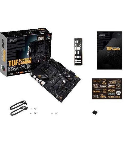 Материнская плата ASUS TUF GAMING B550-PLUS, AM4, AMD B550, 4xDDR4, 6xSATA, 2xM.2, 1xPCIe 4.0 x16, 1xPCIe 3.0 x16, 3xPCIe x1, 1xHDMI, 1xDP, 1x 2.5Gb LAN, 4xUSB-A 3.2 Gen 1, 1xUSB-A 3.2 Gen 2, 2xUSB-A 2.0, 1xUSB-C 3.2 Gen 2, 5x3.5 мм, 7.1, ATX