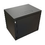 Шкаф коммутационный WRline (WR-TW-1545-SR-RAL9004) настенный 15U 600x450 мм пер. дв. металл 2 бок. пан. 60 кг черный 370 мм 775 мм IP20 сталь, фото3