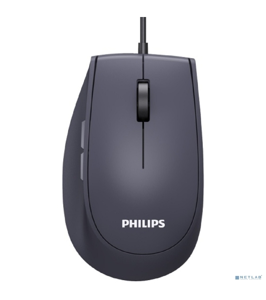 Мышь проводная Philips SPK7327 черный, 1600 dpi, USB, кнопки - 5