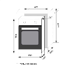 Духовой шкаф LEX EDM 4570 WH 55 л, таймер, 7 функций, встраиваемый, фото6