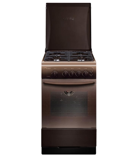 Плита газовая Gefest CG 50M04 K83 коричневый, конфорок 4 газовых, духовка 42 л, 50 см x 85 см x 57 см
