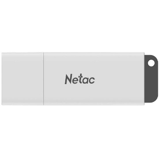 Флешка USB Netac U185 (NT03U185N-256G-30WH), 256Gb, USB 3.0, R/W 100/25, белый/серый