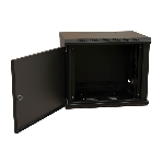 Шкаф коммутационный WRline (WR-TW-1545-SR-RAL9004) настенный 15U 600x450 мм пер. дв. металл 2 бок. пан. 60 кг черный 370 мм 775 мм IP20 сталь, фото2