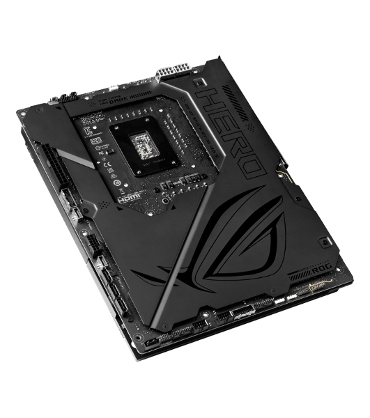 Материнская плата ASUS ROG MAXIMUS Z890 HERO BTF, LGA1851, Intel Z890, 4xDDR5, 4xSATA, 6xM.2, 1xPCIe 5.0 x16, 1xPCIe 4.0 x4, 1xPCIe x1, 1xHDMI, 2xUSB-C (Thunderbolt 4), 1xUSB-C 3.2 Gen 2, 4xUSB-A 3.2 Gen 2, 4xUSB-A 3.2 Gen 1, 2x2.5Gb LAN, Wi-Fi 7, Bluetooth 5.4, 2x3.5 мм, S/PDIF, 7.1, ATX
