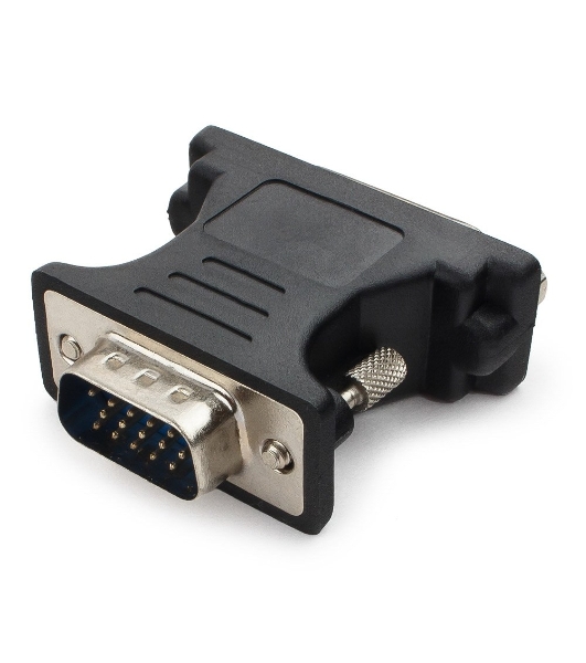 Переходник Cablexpert VGA-DVI, 15M/25F, черный, пакет (A-VGAM-DVIF-01)