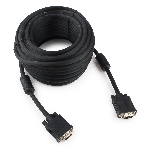 Кабель VGA Premium Cablexpert CC-PPVGA-15M-B, 15M/15M, 15м, черный, тройной экран, феррит.кольца, пакет, фото4