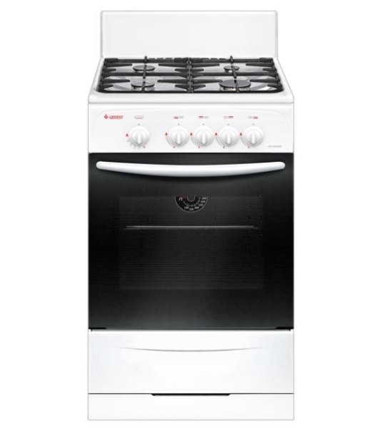 Плита газовая Gefest CG 50М02 К73 белый, конфорок 4 шт, духовка 42 л, 50 см x 85 см x 53 см