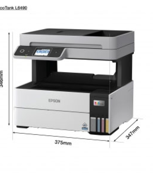 МФУ струйное Epson L6490 (C11CJ88405), A4, цветной, печ. до 17 стр/мин. (ч/б) до 9.5 стр/мин. (цвет), 1200 x 4800 dpi (печать) 1200x2400dpi (скан.), USB, RJ-45, Wi-Fi