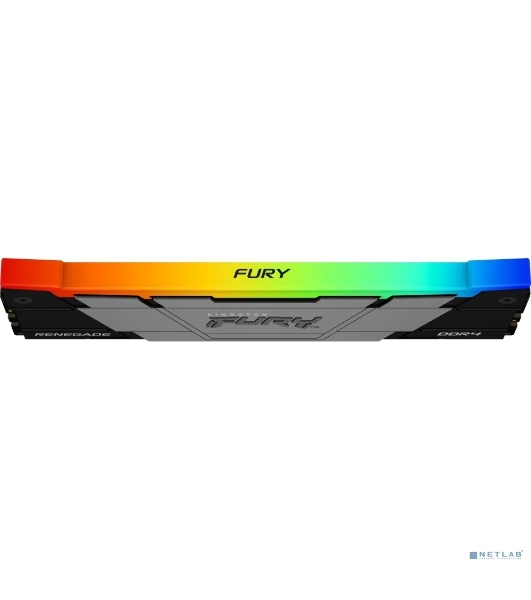 Оперативная память Kingston Fury Renegade, DDR4, 16Gb (2x8Gb), 3200MHz, CL16, DIMM, с радиаторами, RGB, черный
