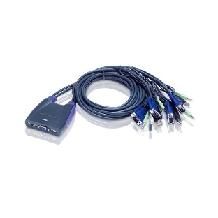 Переключатель электронный ATEN PETITE 4 PORT USB KVM SWITCH W/2.5M W/1.