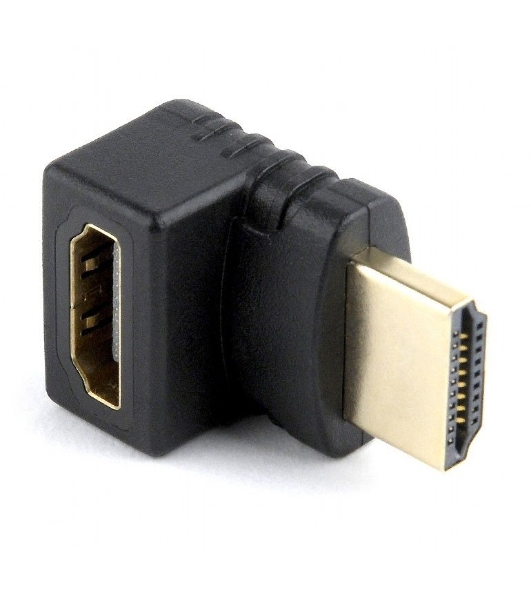 Переходник HDMI-HDMI Cablexpert A-HDMI270-FML, 19F/19M, угловой соединитель 270 градусов, золотые разъемы, пакет