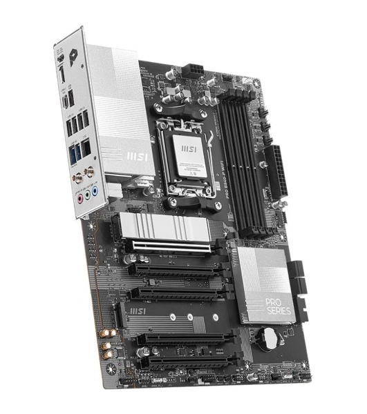Материнская плата MSI PRO B840-P WIFI, Socket AM5, AMD B840, 4xDDR5, 4xSATA, 2xM.2, 1xPCI-E 4.0 x16, 1xPCI-E 3.0 x4, 3xPCI-E 3.0 x1, 1xHDMI, 1x 2.5Gb LAN, 4xUSB-A 2.0, 2xUSB-A 5Gbps, 1xUSB-C 5Gbps, 1xUSB-A 10Gbps, 1xUSB-C 10Gbps, 3x3.5 мм, 7.1, ATX
