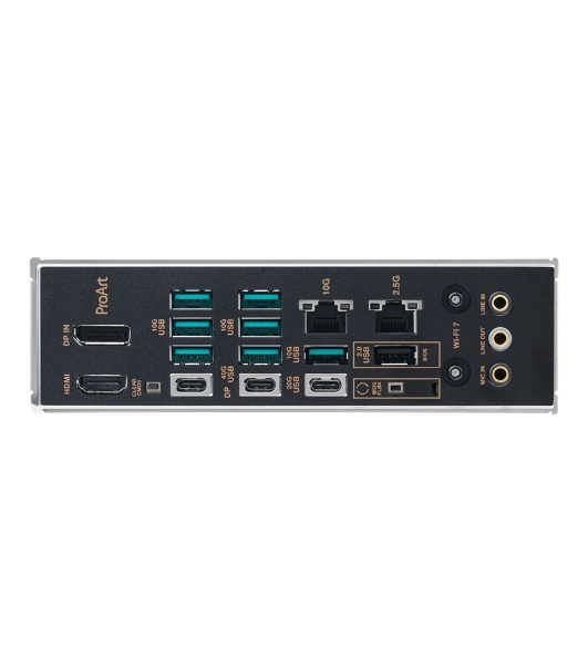 Материнская плата ASUS PROART X870E-CREATOR WIFI, AM5, AMD X870E, 4xDDR5, 4xSATA, 4xM.2, 2xPCIe 5.0 x16, 1xPCIe 4.0 x4, 2xUSB-C 40Gbps, 1xUSB-C 20Gbps, 7xUSB-A 10Gbps, 1xUSB-A 2.0, 1xDP (v1.4), 1xHDMI (v2.1), 1x10Gb LAN, 1x2.5Gb LAN, Wi-Fi 7, Bluetooth 5.4, 3x3.5 мм, 7.1, ATX