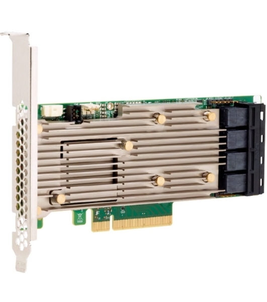 Контроллер MegaRAID 9460-16I SGL (05-50011-00), PCIe 3.1 x8 LP, SAS/SATA/NVMe, RAID 0,1,5,6,10,50,60, 16port(4 * int SFF8643), 4Gb Cache, 3516ROC