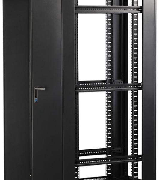 Шкаф 19' Business, 18U 600x800, черный, передняя дверь стекло, задняя дверь распашная металл