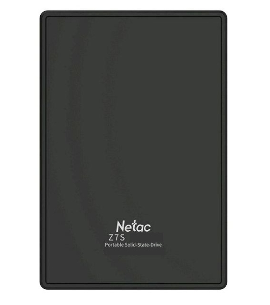 Внешний SSD Netac Z7S, 2TB, USB 3.2 Gen 1 Type-A, R/W 550/480, черный