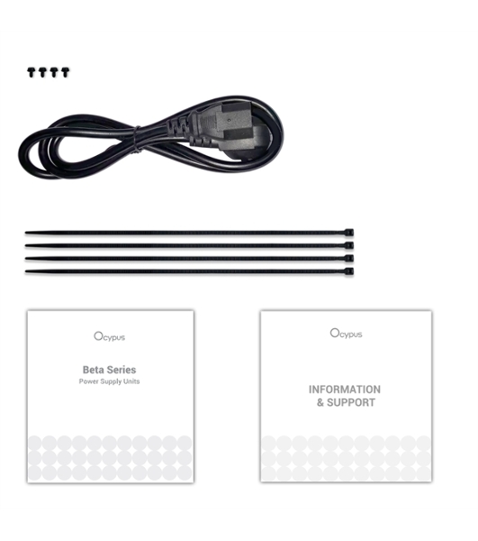 Блок питания Ocypus Beta P500 BK (Beta-P500-N1HDBK024X-EU), 500Вт, 120мм, черный