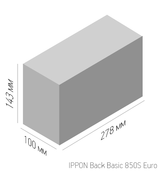 Источник бесперебойного питания Ippon Back Basic 850S Euro 480Вт 850ВА черный