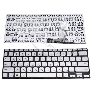 Клавиатура для ноутбука Asus X420 серебристая