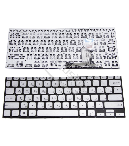 Клавиатура для ноутбука Asus X420 серебристая