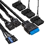 Компьютерный корпус Miditower ExeGate EVO-5001A (ATX, без БП, 2хUSB+1хUSB 3.0+HD Audio, черный, 3 вент.12см с RGb подсветкой, боковая панель - закаленное стекло), фото23