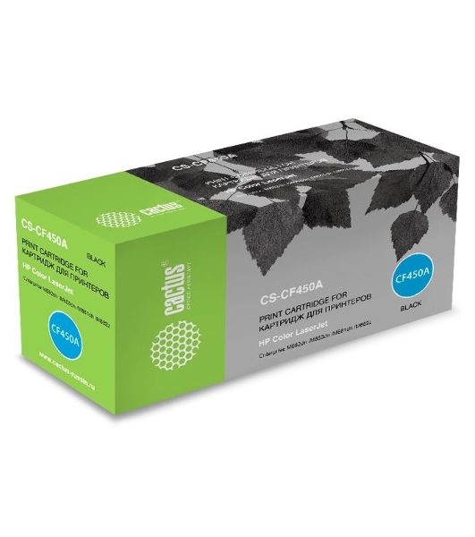 Картридж лазерный Cactus CS-CF450A черный (12500 стр.) для HP Color LJ Enterprise M652dn /M653dn /M681dh