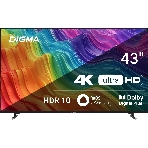 Телевизор Digma 43' DM-LED43UBB33 черный LED UHD 60Hz Яндекс ТВ, фото 1