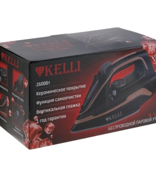 Утюг Kelli KL-1654R черный/белый/красный