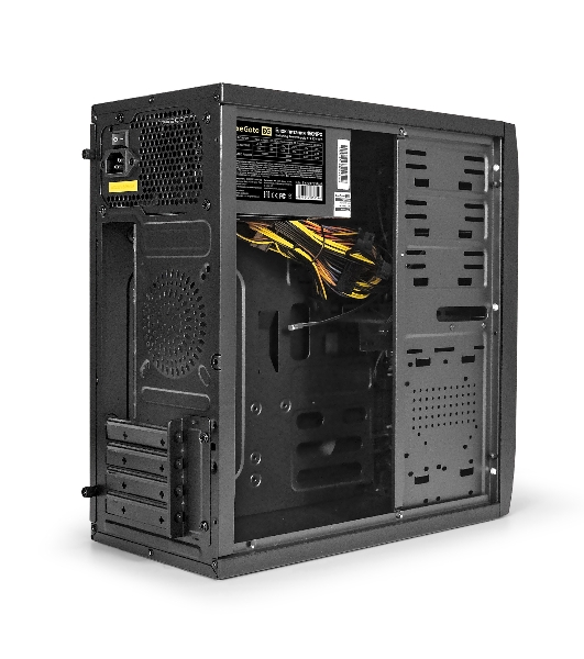 Компьютерный корпус Minitower ExeGate mEVO-7807-NPX450 (mATX, БП 450NPX 12см, 1хUSB+1хUSB 3.0, черный 1x12см с RGb подсветкой)