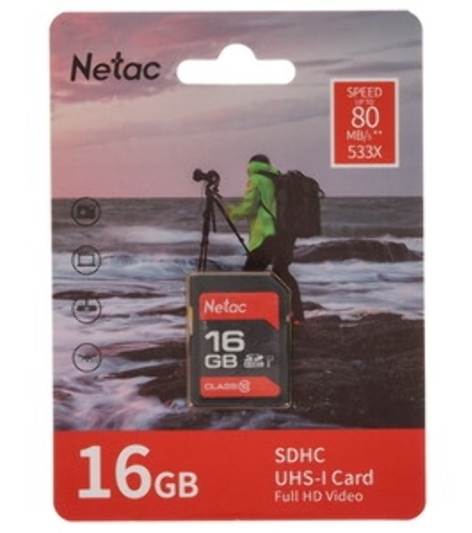 Флеш карта SDHC 16Gb Netac P600 NT02P600STN-016G-R
