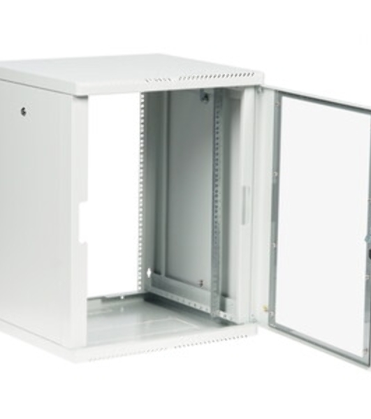 Шкаф коммутационный ЦМО (ШРН-М-15.500-9005) настенный 15U 600x520 мм пер. дв. стекл. 130 кг черный 456 мм 24.66 кг 180 град. 745 мм