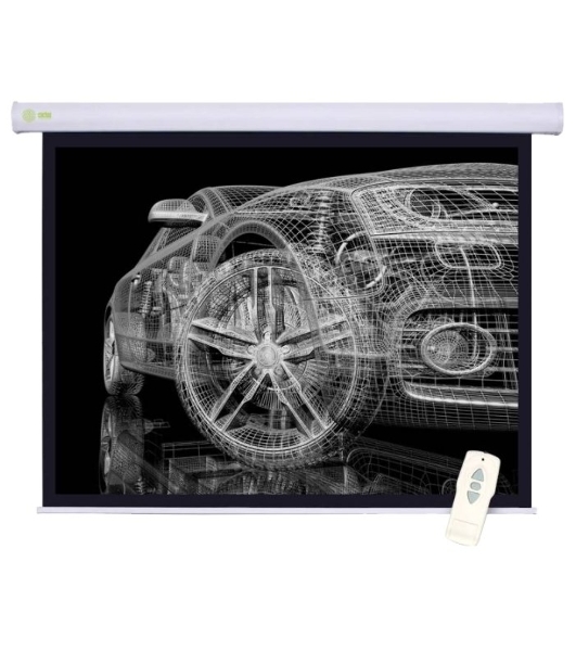 Экран Cactus 150x150см Motoscreen CS-PSM-150x150 1:1 настенно-потолочный рулонный белый (моторизованный привод)