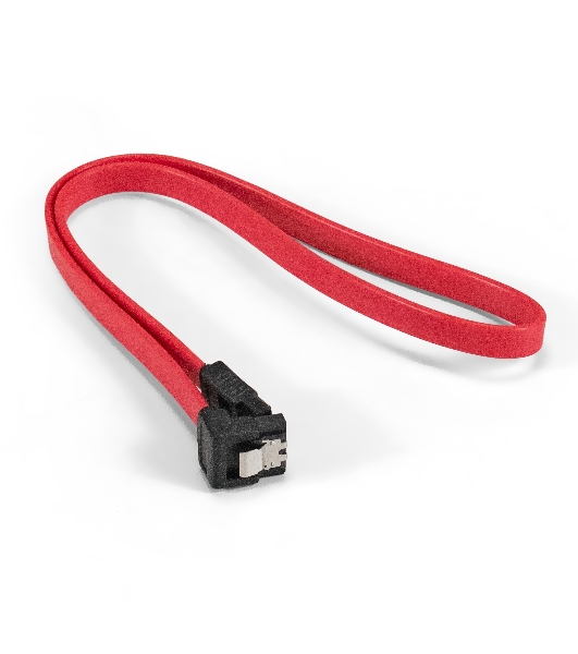 Кабель SATA ExeGate EX-CC-SATADATA90-0.5L (7pin/7pin, угловой разъем, металлические защелки, 0,5м)