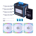 Вентилятор для корпуса LIAN LI SL V2 120 White (3pcs) G99.12SLV23W.00 белый 120мм 2000rpm 29.2db 7-pin, фото8
