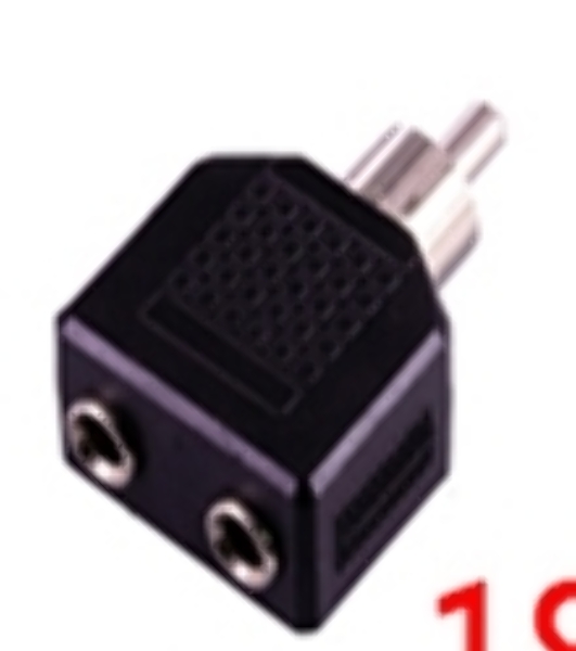Разетвитель RCA (тюльпан) папа на 2 miniJack мама 1 канал