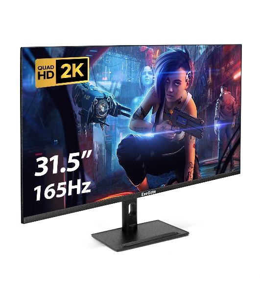 Монитор 31.5' ExeGate Combat EG3207TA IPS 2560x1440, 165 Гц, 1 мс, 16:9, 300 кд/м², 2xHDMI 2.0, DP, USB, 3.5 Jack, динамики (2x3 Вт), HDR10, FreeSync, черный