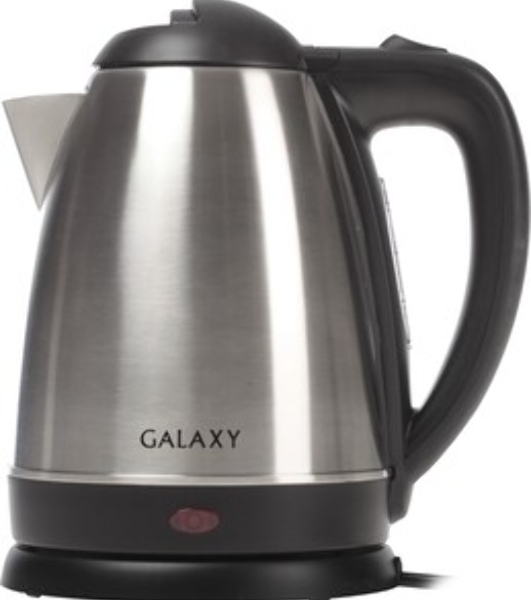 Электрочайник Galaxy GL 0304 серый, 1.8 л, 2000 Вт, скрытый нагревательный элемент