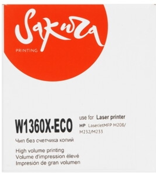 Картридж лазерный Sakura W1360X для HP, черный, 2600 к.