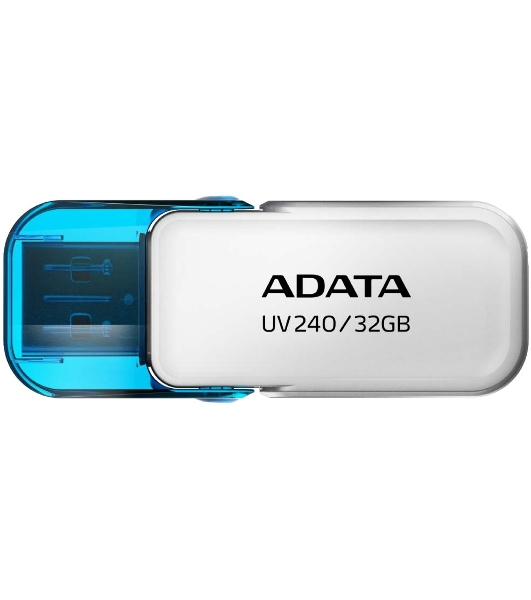 Флешка USB ADATA UV240 (AUV240-32G-RWH), 32Gb, USB 2.0, R/W 15/5, белый/синий