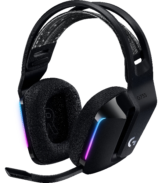 Гарнитура Logitech G733 чёрный, беспроводная, 2.4 ГГц, до 29 ч, LIGHTSYNC RGB