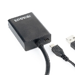 Переходник VGA (M)-HDMI (F) Cablexpert A-VGA-HDMI-01, 19M/15F, 15 см, аудиовыход Jack 3,5 (M), питание от USB, фото3