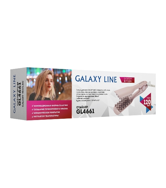 Выпрямитель для волос Galaxy Line GL4661 розовый, 140-220 °C, 5 режимов
